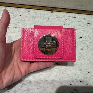 Kate Spade Fuchsia Leather Card Holder